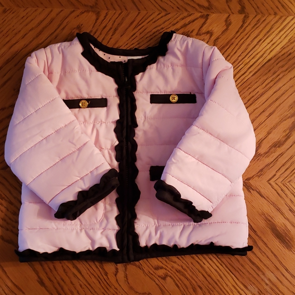Little Me 1 pc Pink and Black Puffer Jacket 12mo